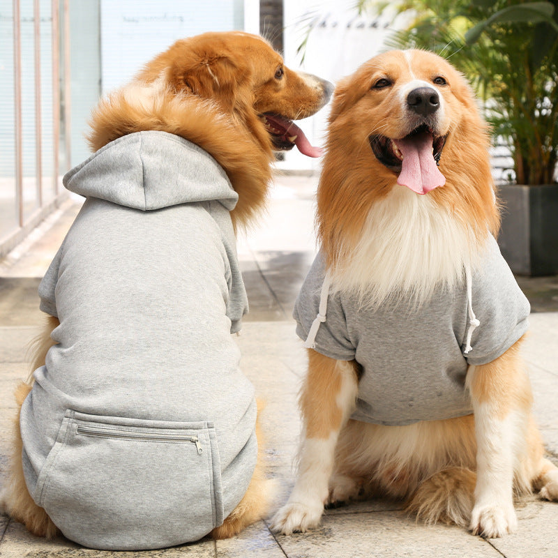 Polerón de polar con bolsillo con cierre para perros y gatos chicos, medianos y grandes