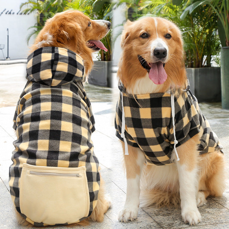 Polerón de polar con bolsillo con cierre para perros y gatos chicos, medianos y grandes