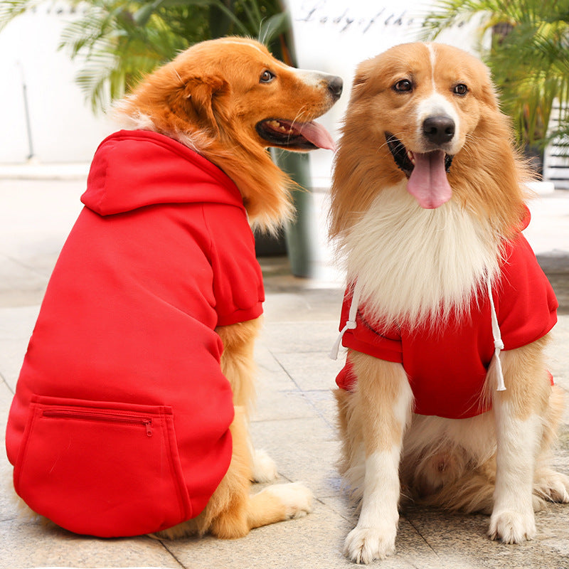 Polerón de polar con bolsillo con cierre para perros y gatos chicos, medianos y grandes
