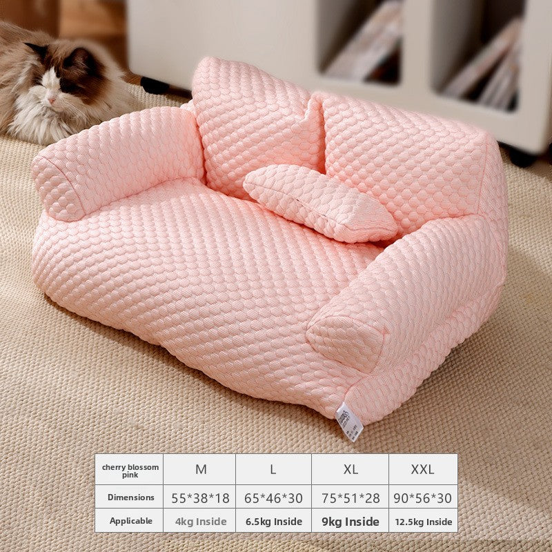 Cama fría lavable y desenfundable para mascotas