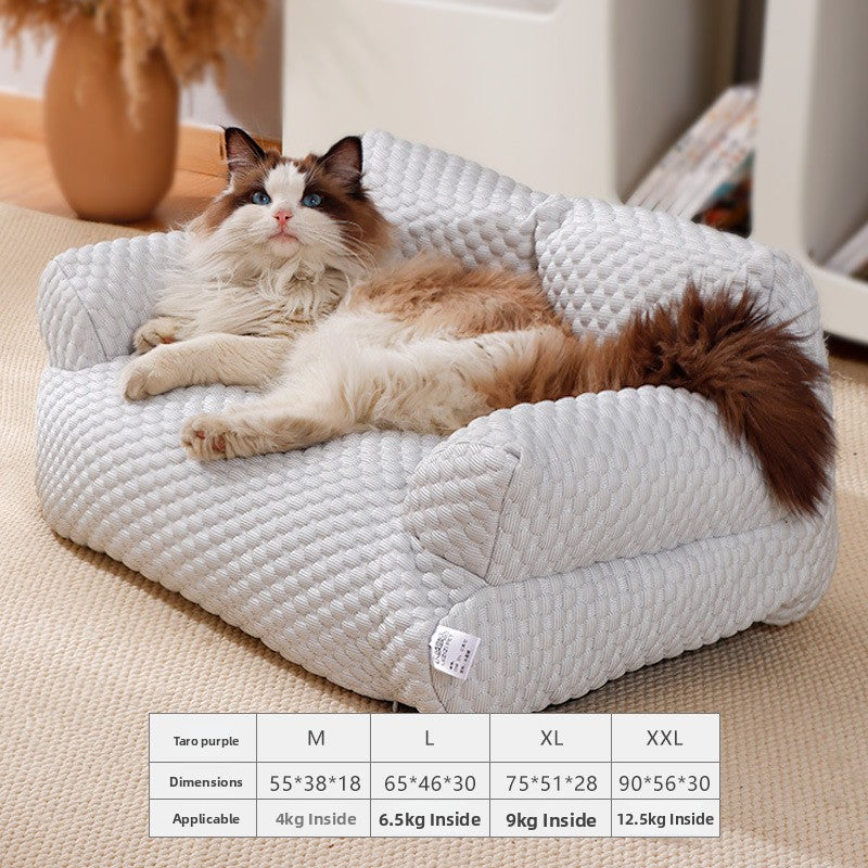Cama fría lavable y desenfundable para mascotas