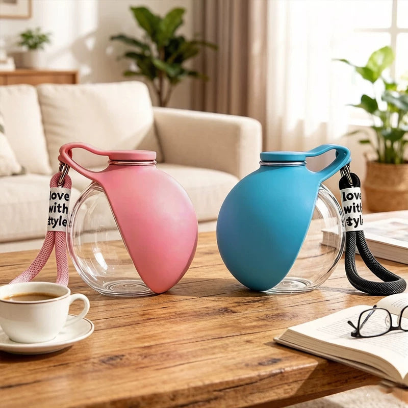 Botella de agua portátil para mascotas, dispensador de agua plegable para exteriores (gatos y perros pequeños)