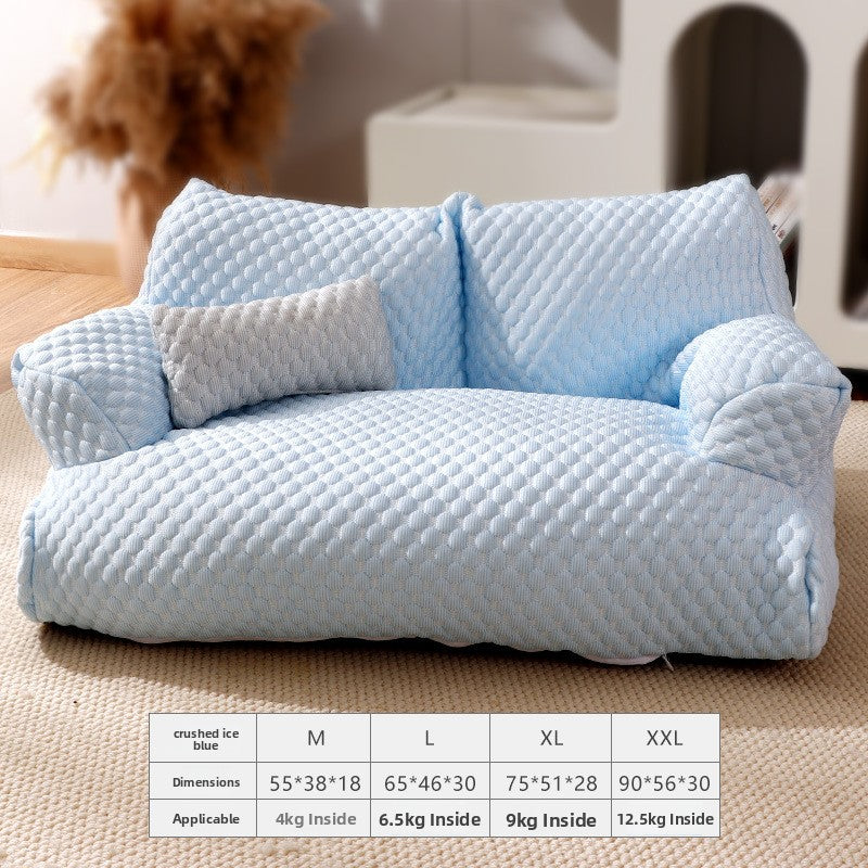 Cama fría lavable y desenfundable para mascotas