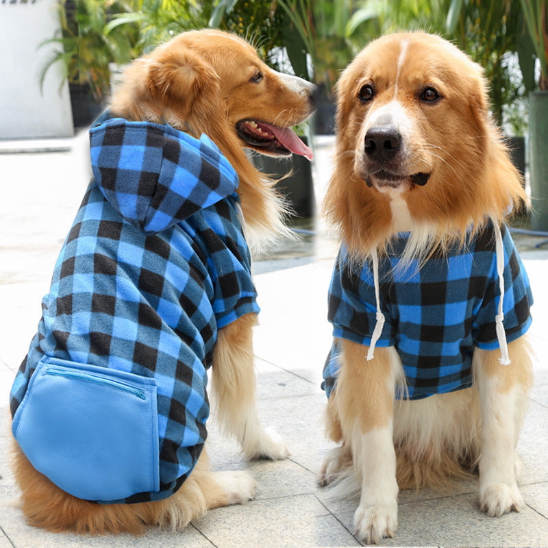 Polerón de polar con bolsillo con cierre para perros y gatos chicos, medianos y grandes