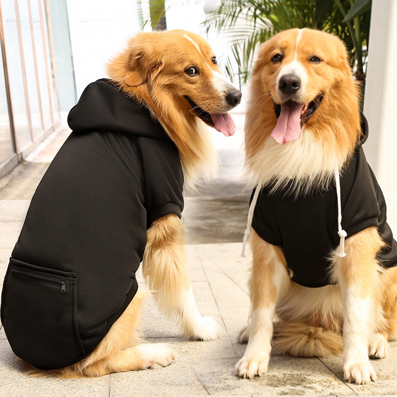 Polerón de polar con bolsillo con cierre para perros y gatos chicos, medianos y grandes